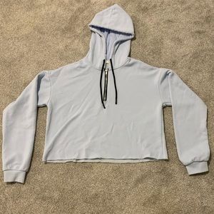 Blue cropped hoodie